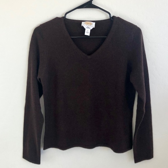 Talbots Cashmere V Neck Sweater - Picture 6 of 7